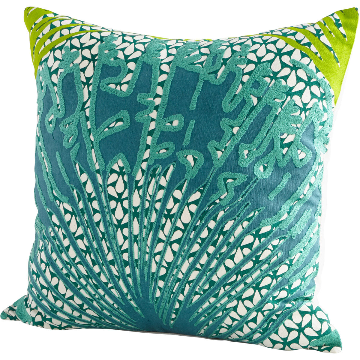 Ella 18 X 18 inch Green Pillow Cover