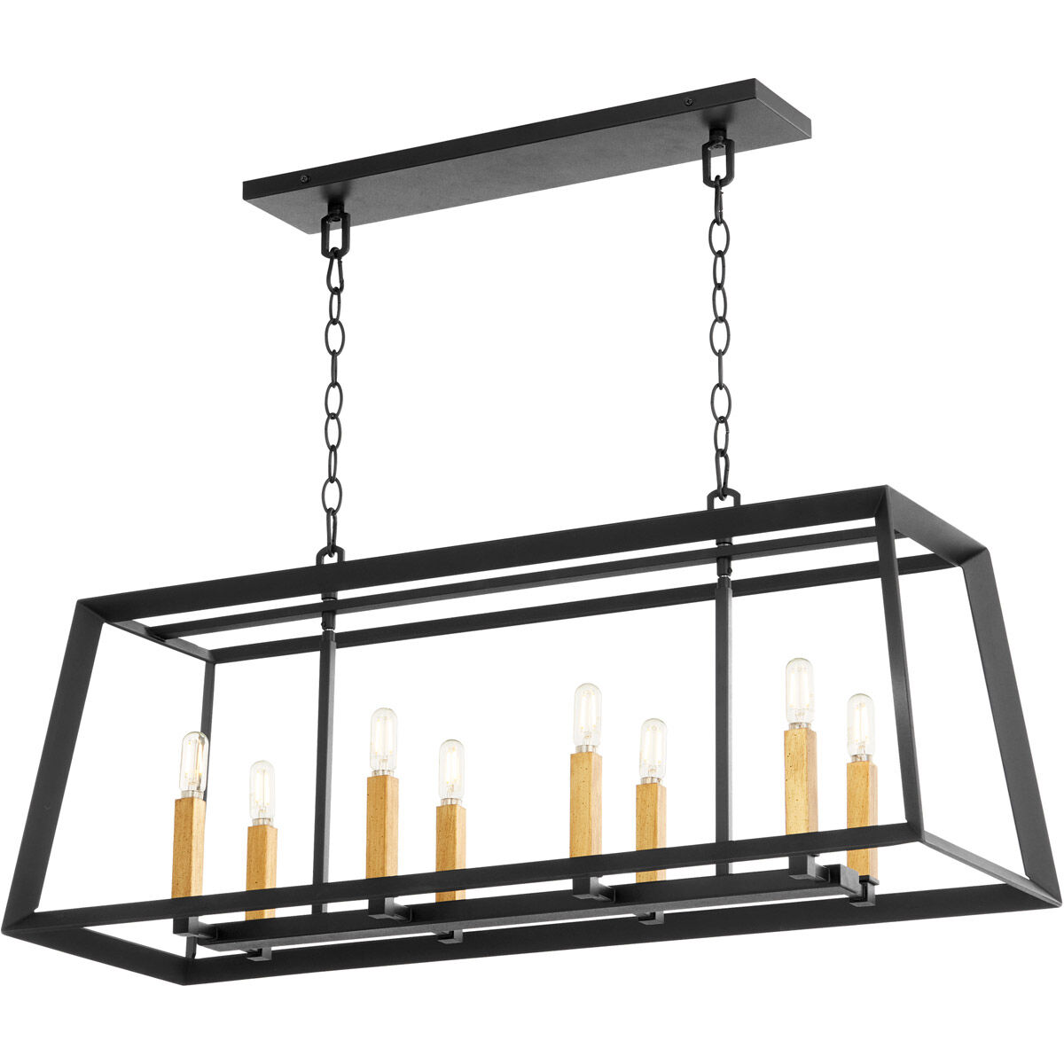 Hyperion 8 Light 37 inch Noir Island Light Ceiling Light