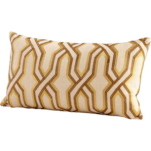 Twist and Turn 24 X 14 inch Yellow Pillow