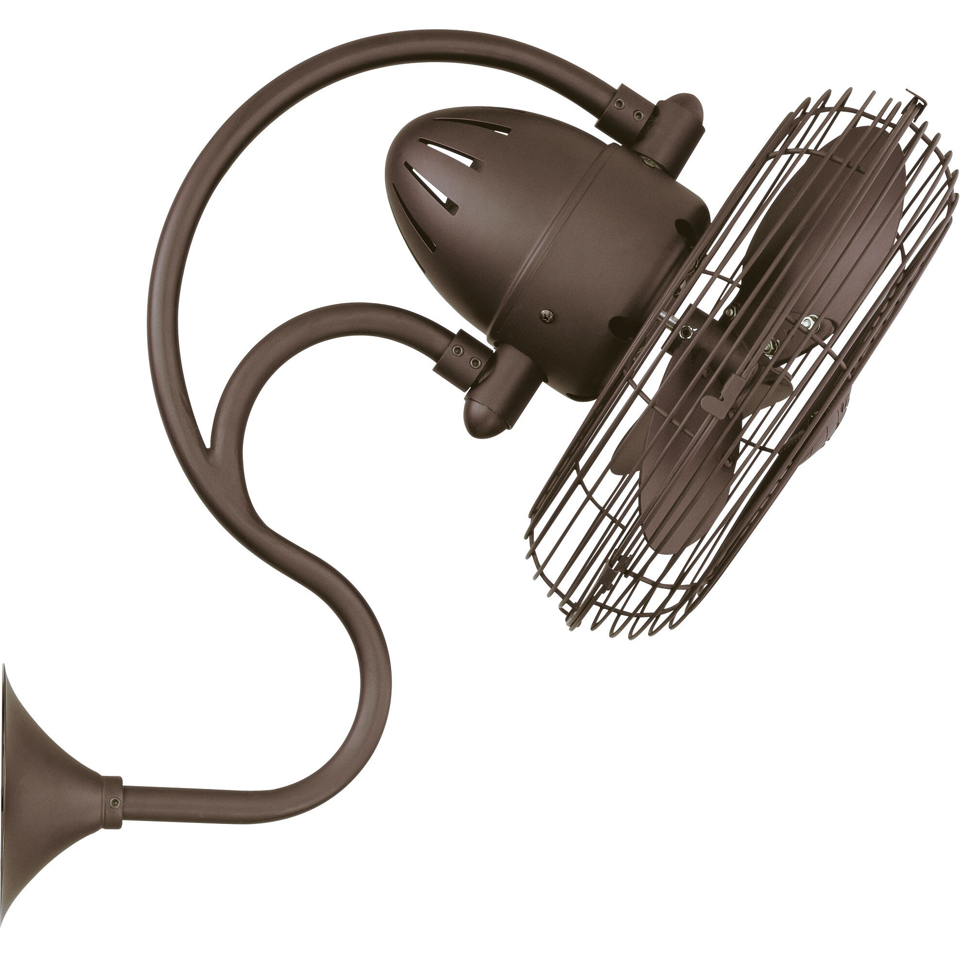 Atlas Melody 20 inch Textured Bronze Oscillating Wall Fan, Atlas
