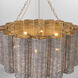 Boracay 6 Light 39 inch Brushed Grey Cane and Nickel Chandelier Ceiling Light