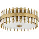 Cassio 4 Light 22 inch Aged Brass Flush Mount Ceiling Light