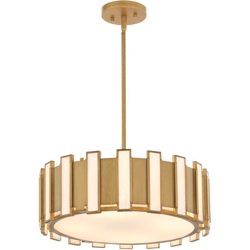 Volterra 4 Light 22 inch Aged Brass Pendant Ceiling Light