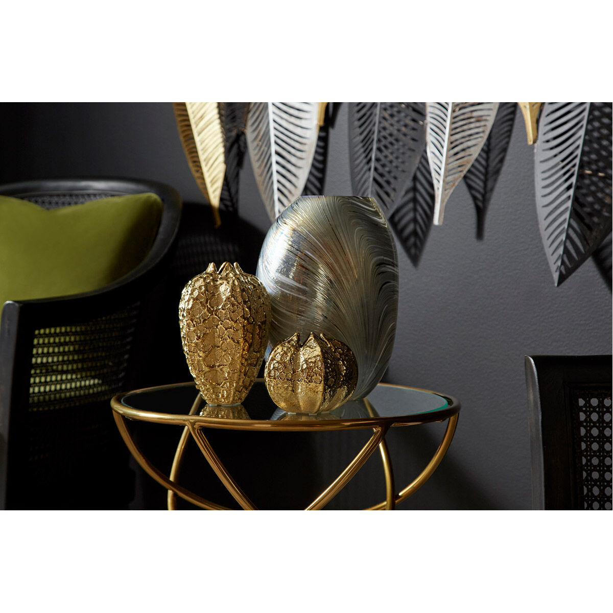 Gyroscope 19 inch Gold Side Table