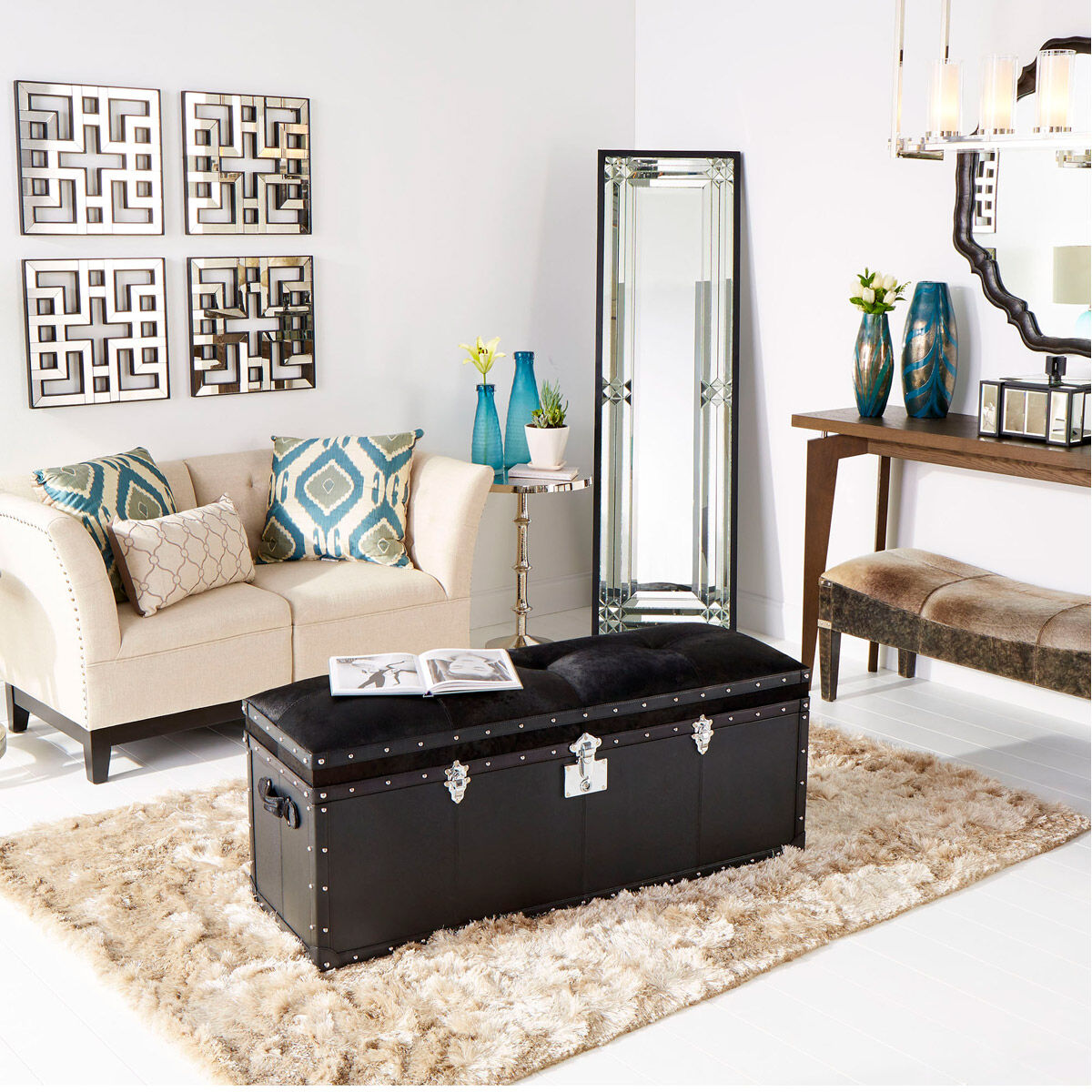 Casselton Grey Bench