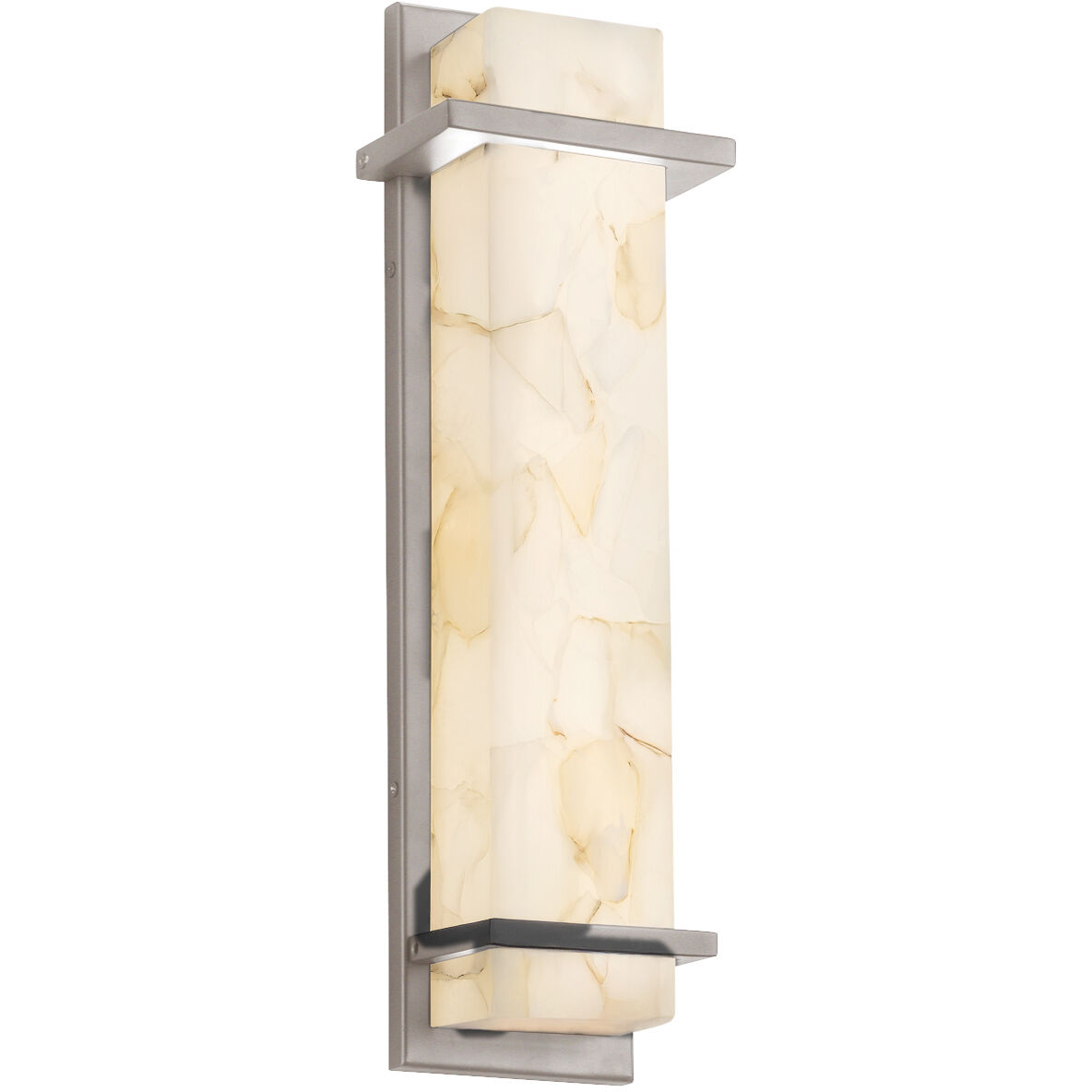 Alabaster Rocks Wall Sconce Wall Light in Brushed Nickel