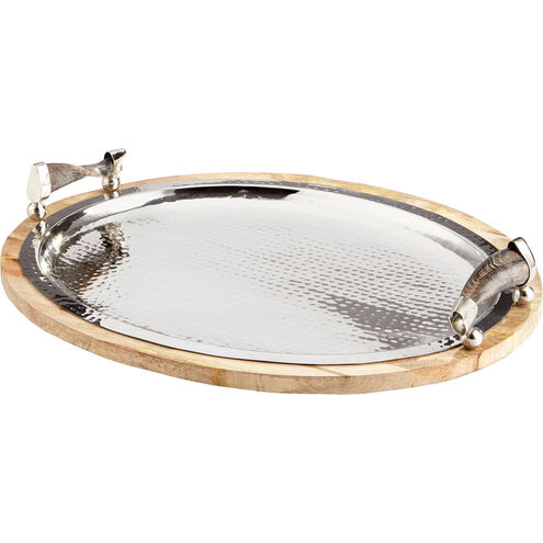 Cornet Natural And Polished Nickel Tray