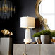 Mila 33 inch 100.00 watt Aged Brass Table Lamp Portable Light