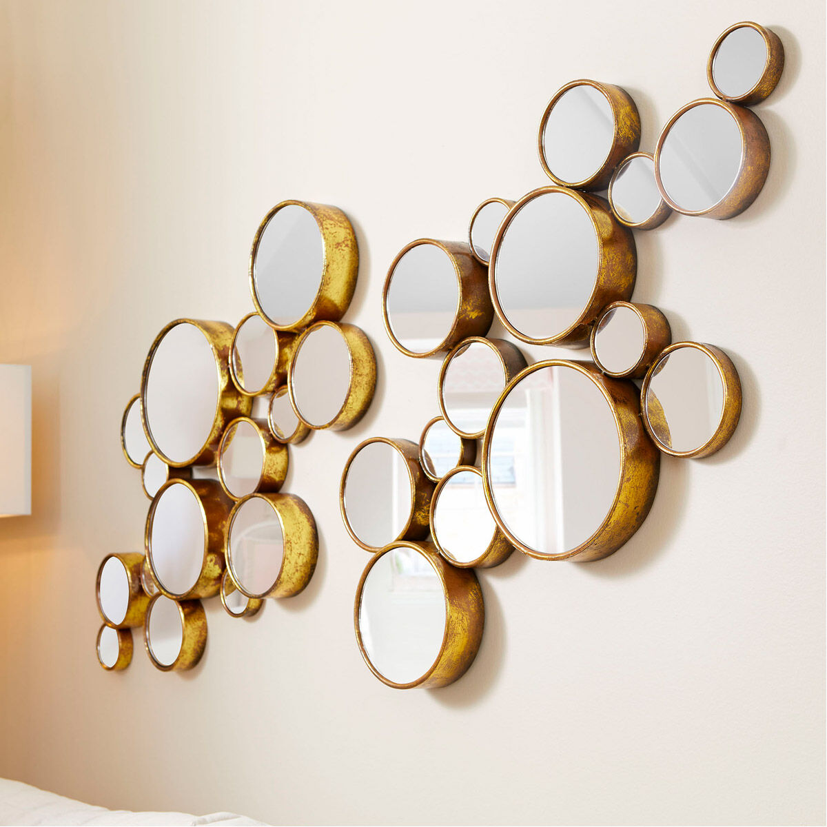 Bubbles 41 X 24 inch Gold Wall Mirror