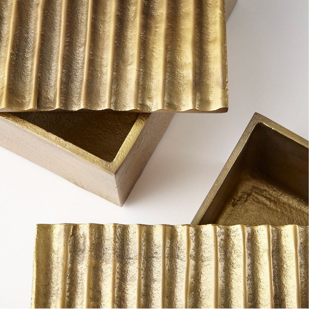 Bullion Antique Brass Container, Small