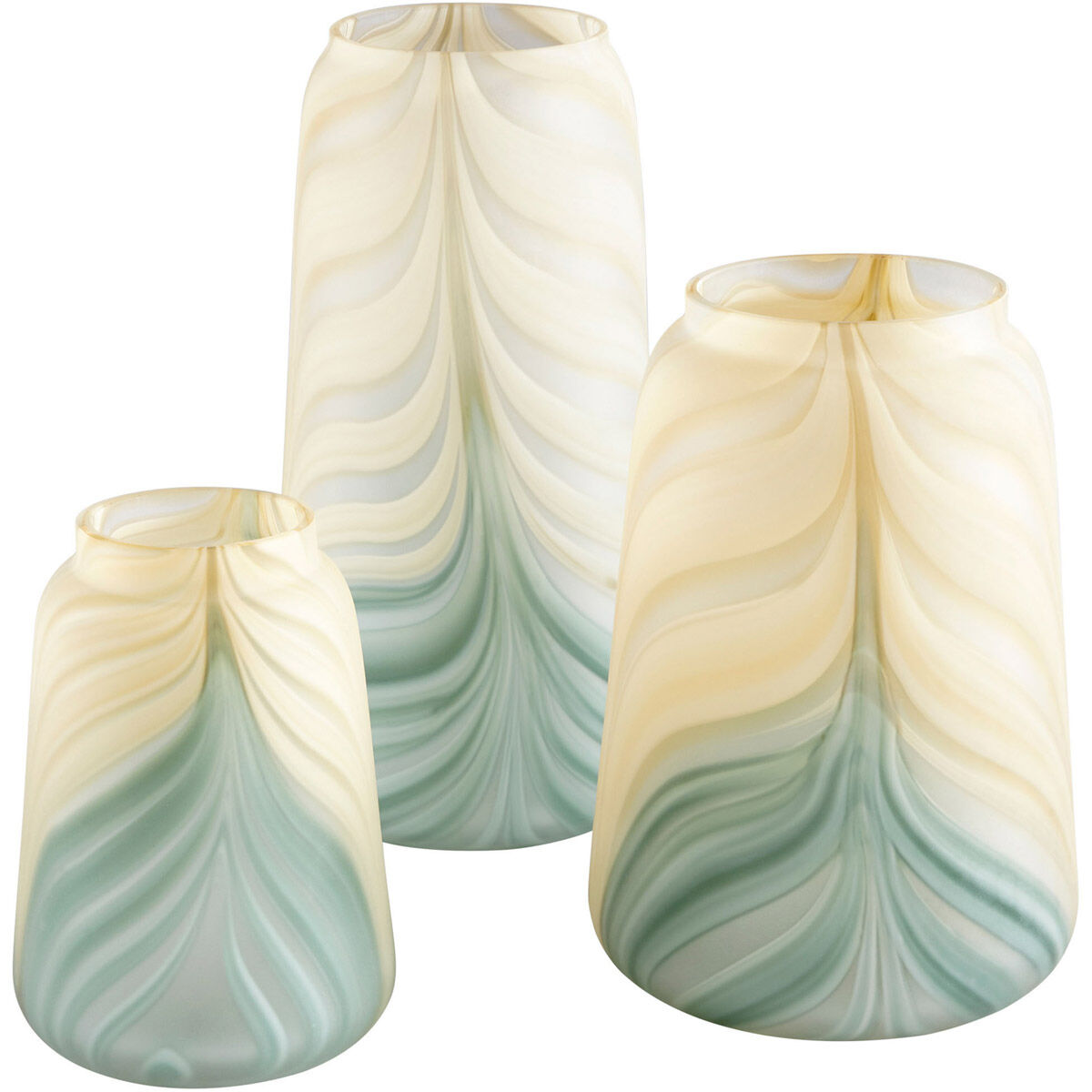 Hearts of Palm 12 X 8 inch Vase, Medium