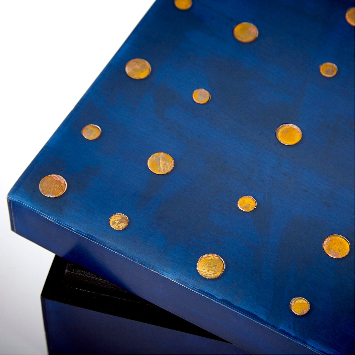 Dotty Black And Brass Container, Large