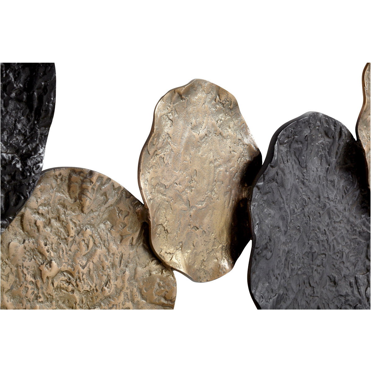 Conch Antique Silver and Antique Brass and Black Wall Art