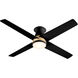 Santa Ana 52 inch Aged Brass and Matte Black with Matte Black Blades Ceiling Fan