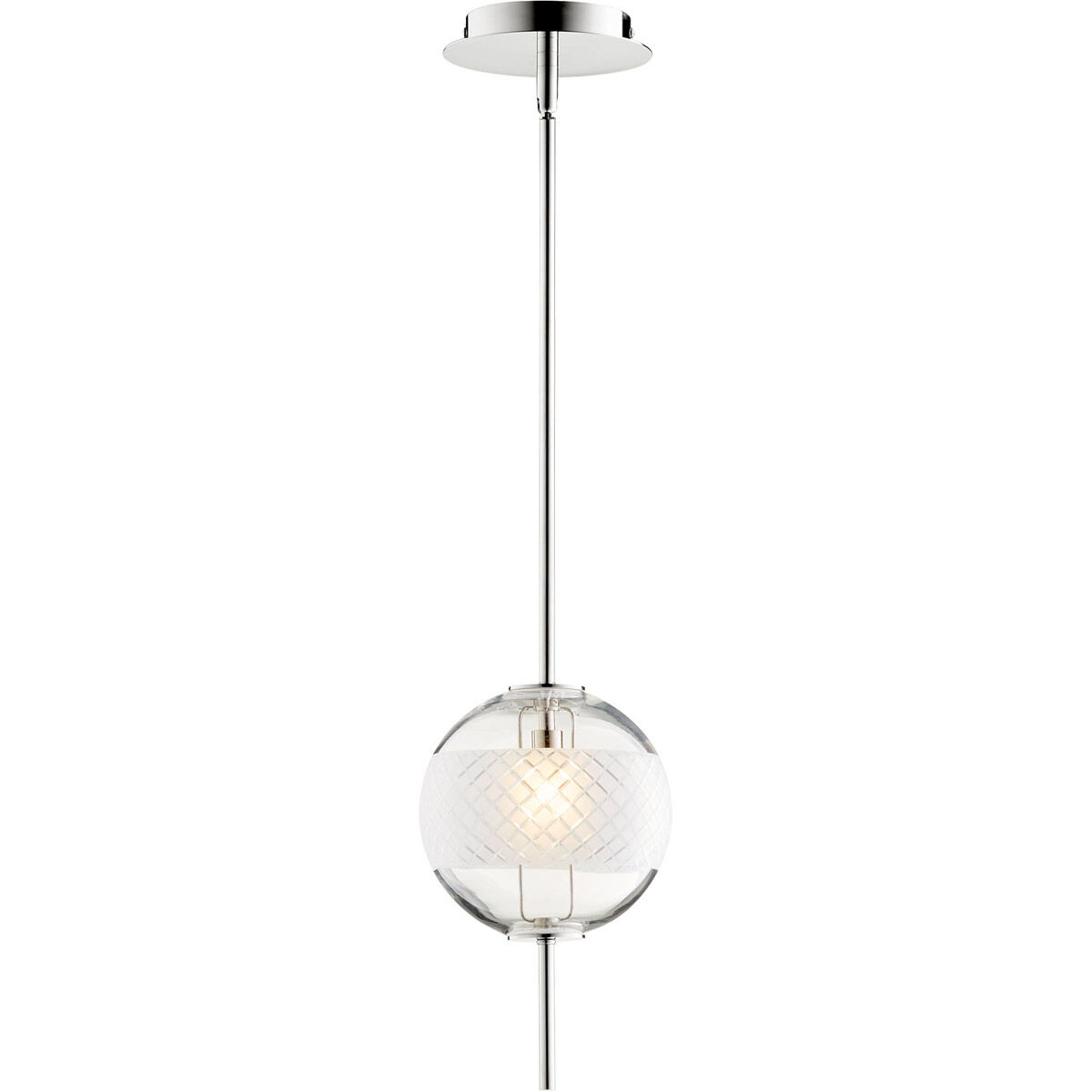 Peloton 1 Light 7 inch Polished Nickel Pendant Ceiling Light