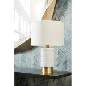 Casper 19 inch 60.00 watt White Table Lamp Portable Light