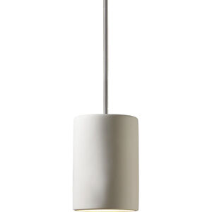 Radiance Collection LED 7 inch Celadon Green Crackle with Matte Black Pendant Ceiling Light
