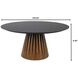 Bourbon 63 inch Medium Brown and Black Dining Table
