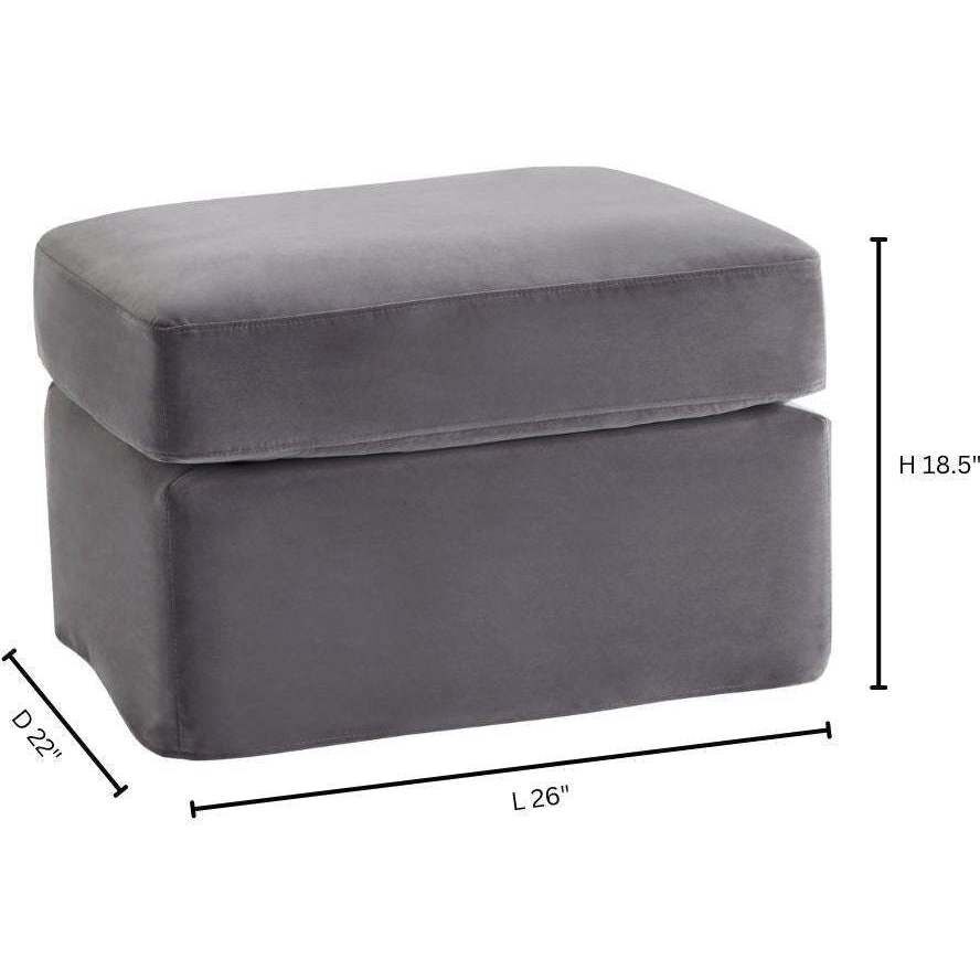 Sovente 19 inch Grey Ottoman