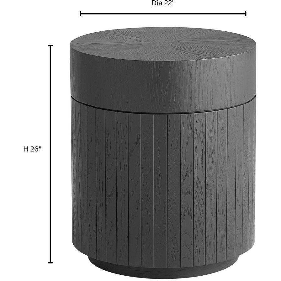 Lamu 22 inch Black Stain Side Table