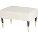 Oscar 13.25 inch Dark Brown and Cream Ottoman
