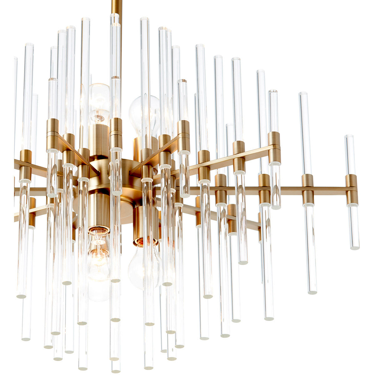 Quebec 6 Light 31 inch Aged Brass Pendant Ceiling Light