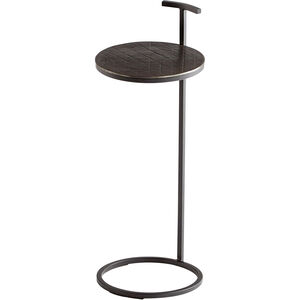 Audrey 10 inch Antique Brass And Black Side Table