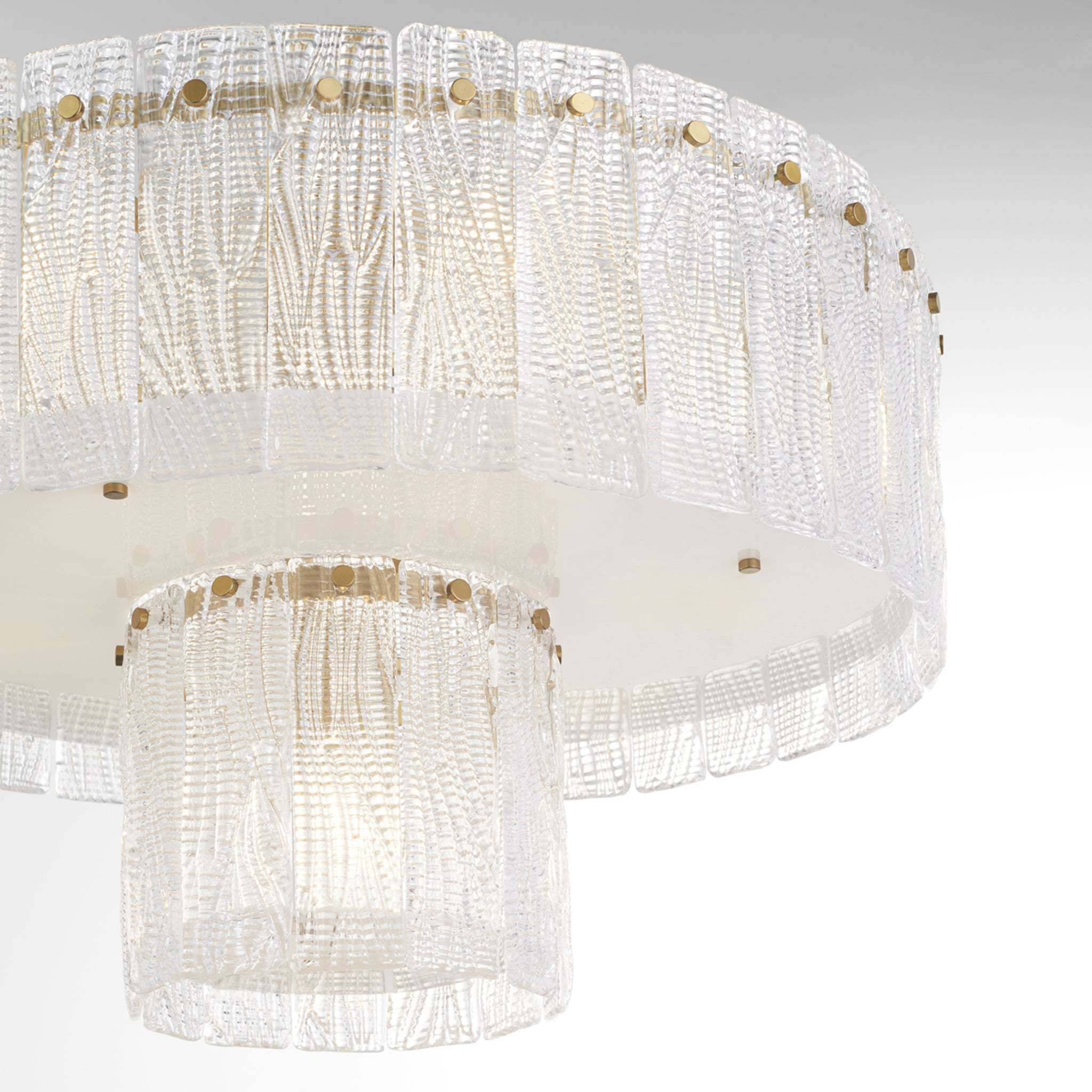 Othello 7 Light 25 inch Aged Brass Semi Flush Mount Ceiling Light