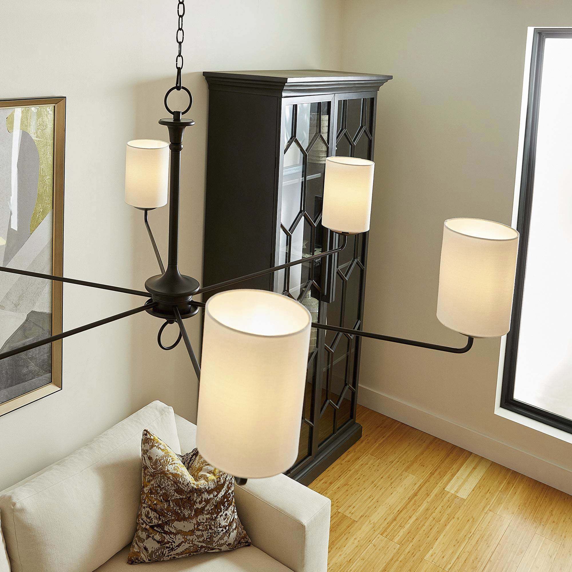 Ginevra 6 Light 62 inch Black Chandelier Ceiling Light