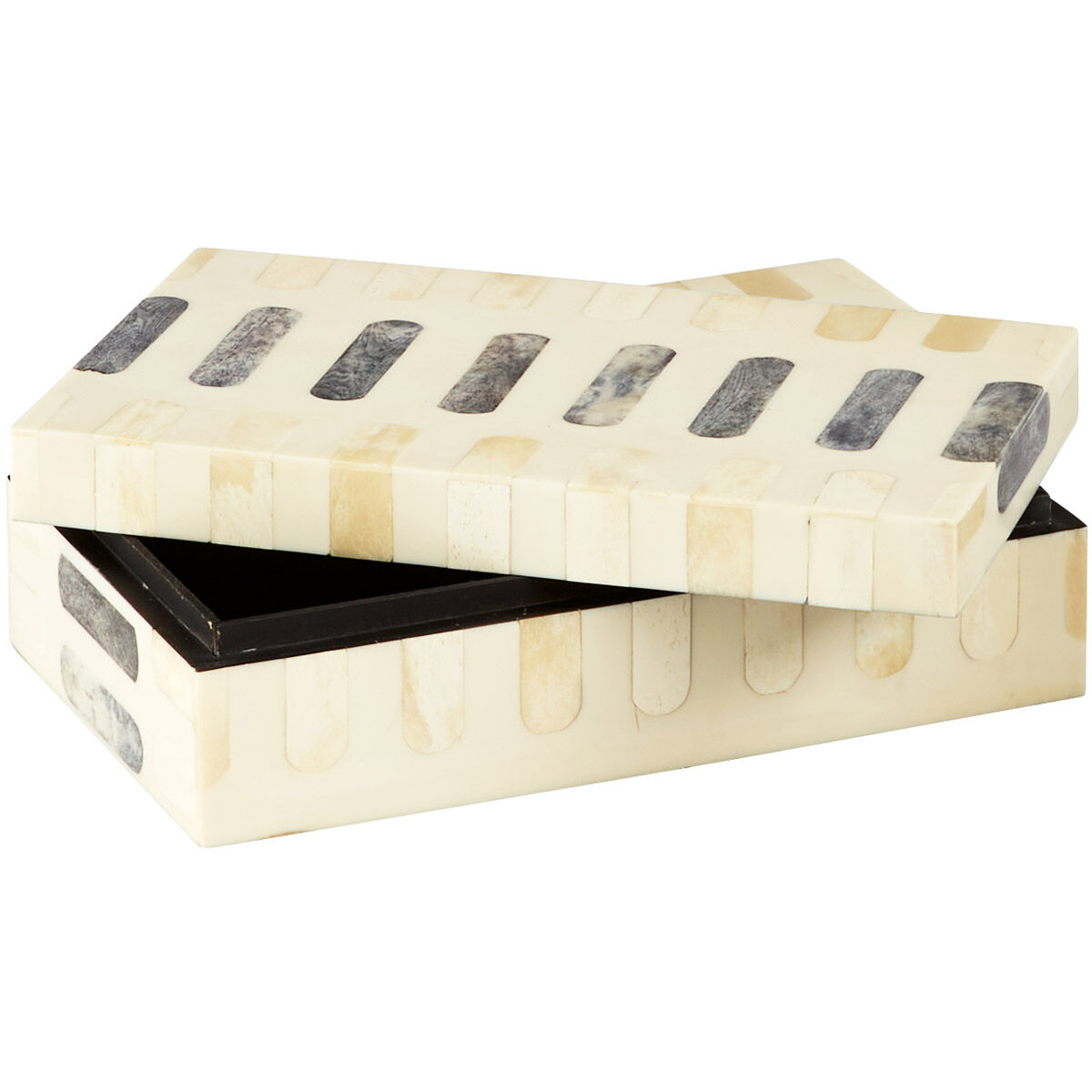 Manscala Grey and Ivory Container, Small
