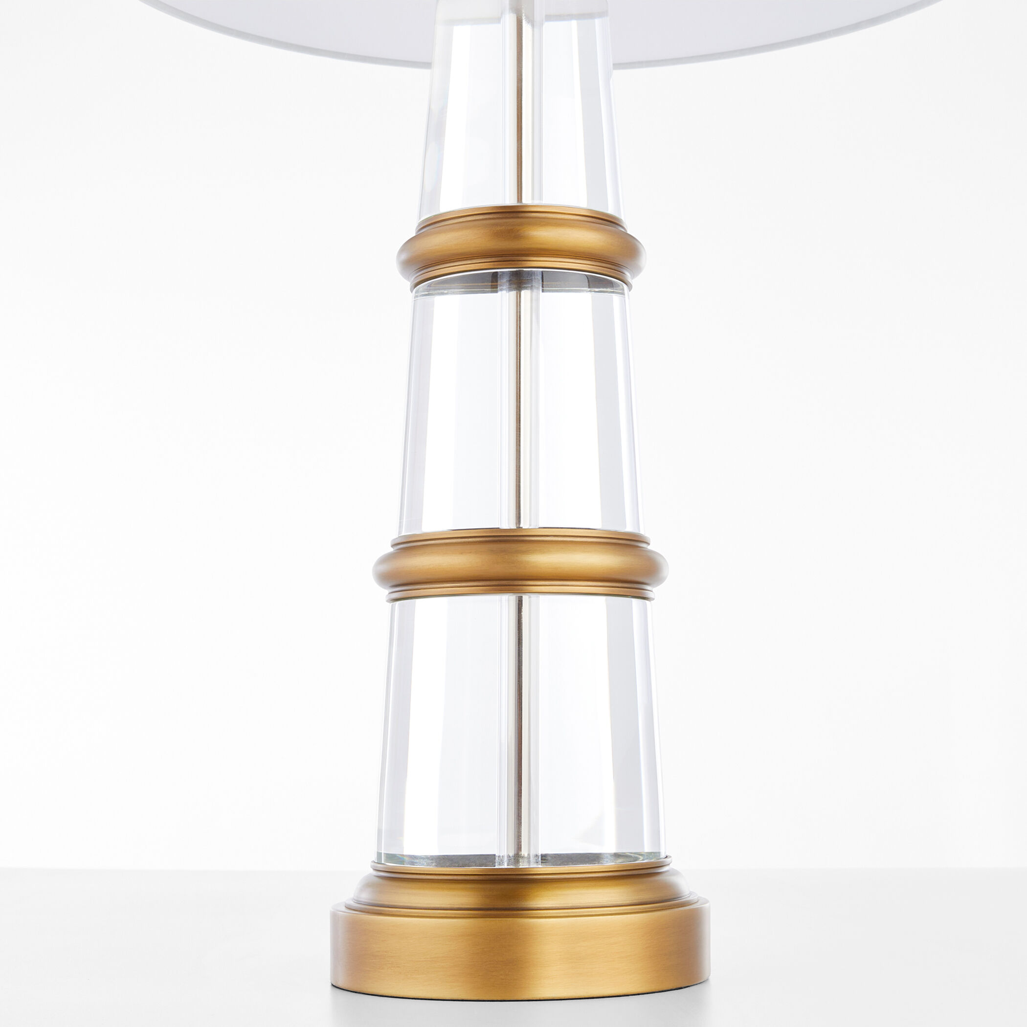 Bellamy 32.5 inch 150.00 watt Crystal and Brass Table Lamp Portable Light