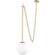 Rockport 1 Light 12 inch Aged Brass and Brown Pendant Ceiling Light