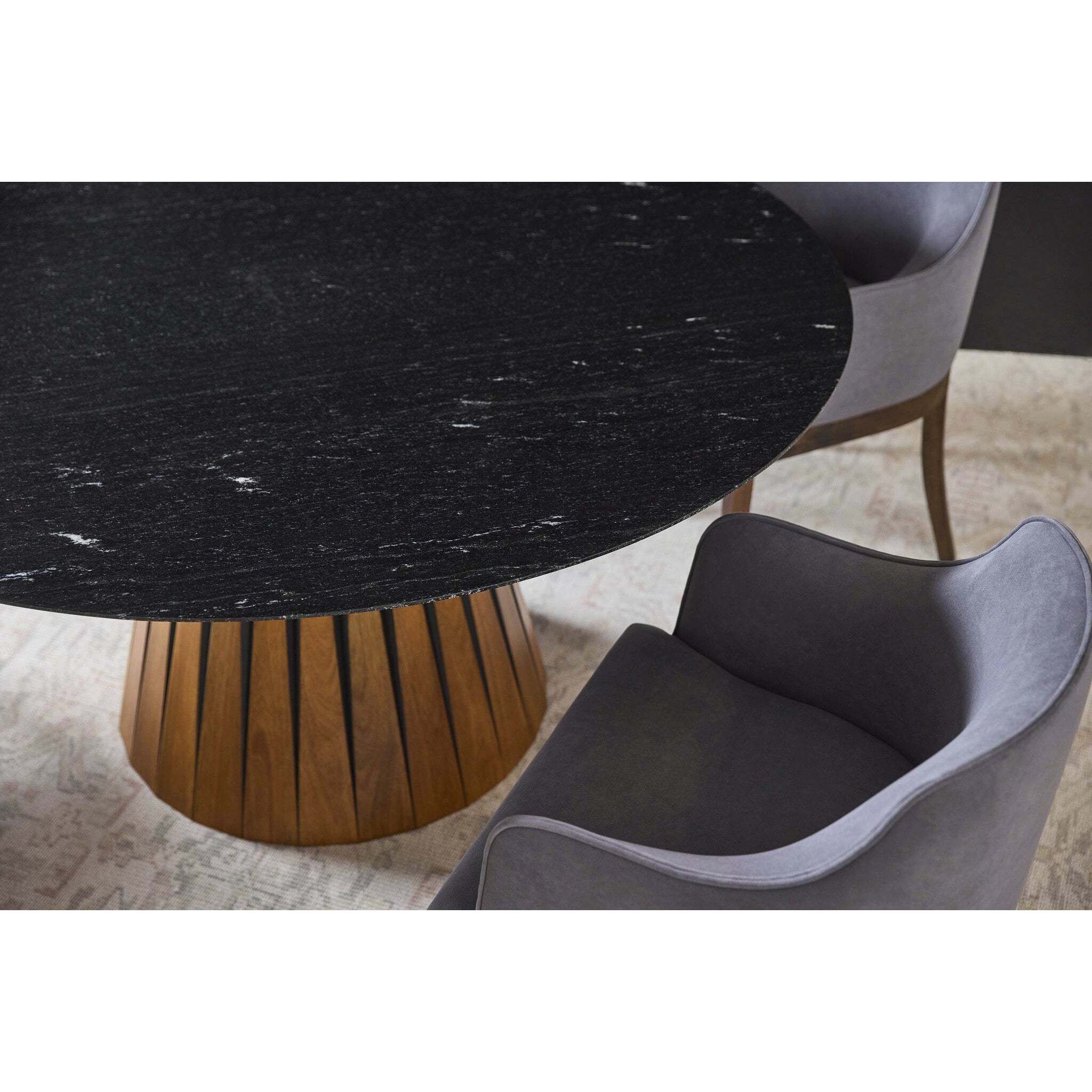 Bourbon 63 inch Medium Brown and Black Dining Table