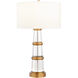 Bellamy 32.5 inch 150.00 watt Crystal and Brass Table Lamp Portable Light