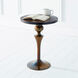 Gully 18 inch Bronze And Blue Side Table