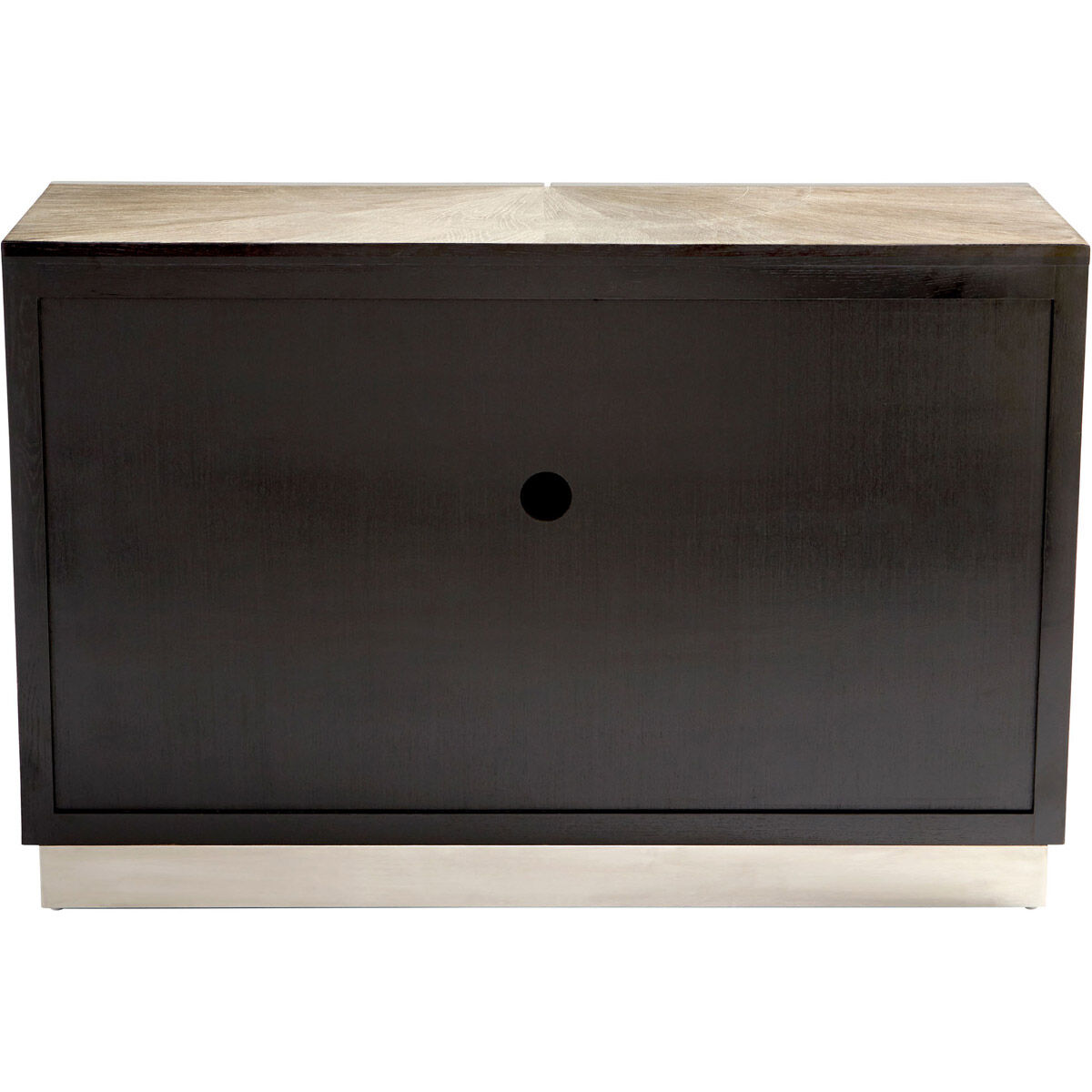 Volonte Weathered Oak And Stainless Steel Cabinet