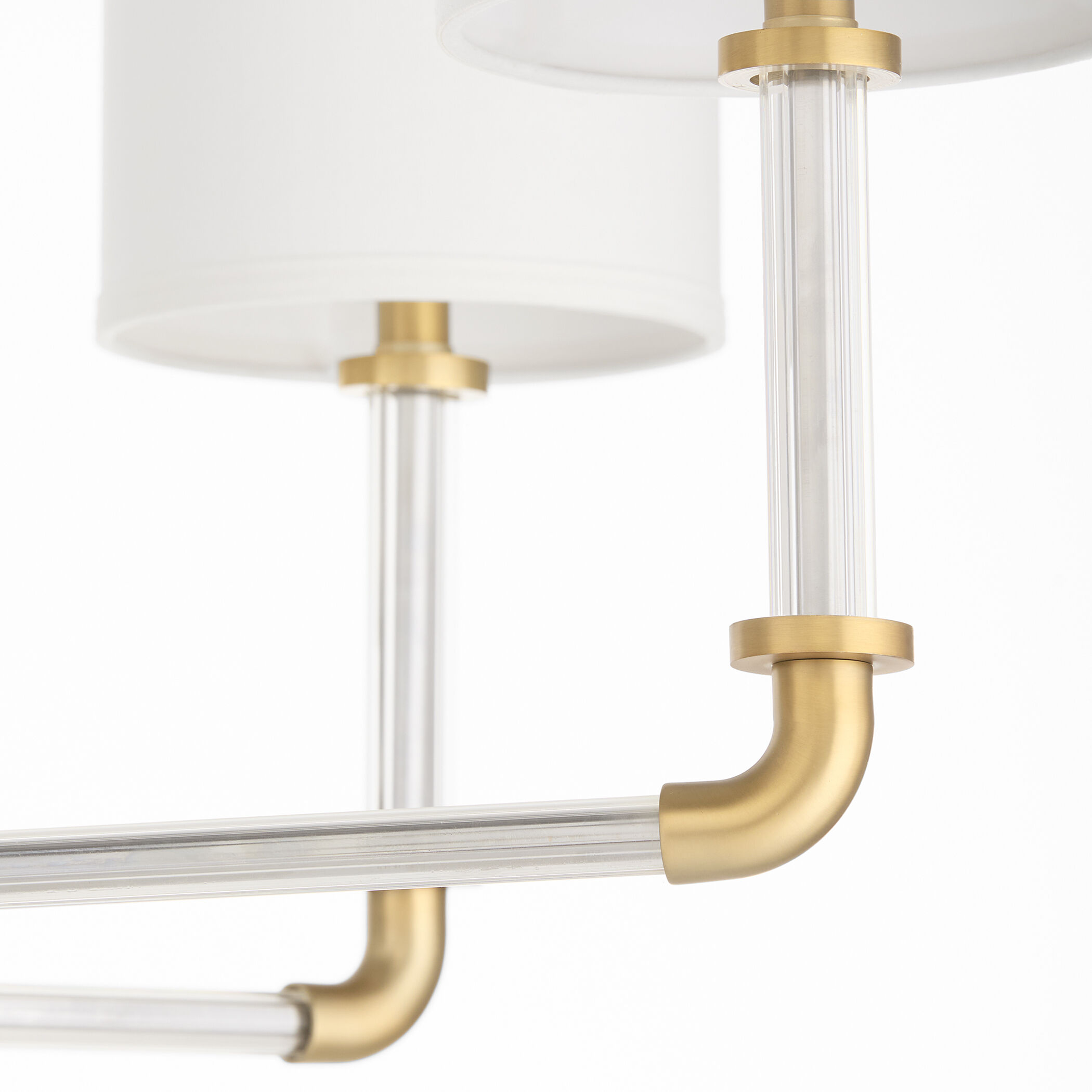 Hightower 8 Light 53.5 inch Clear and Aged Brass Chandelier Ceiling Light
