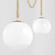 Rockport 3 Light 12 inch Aged Brass and Brown Pendant Ceiling Light