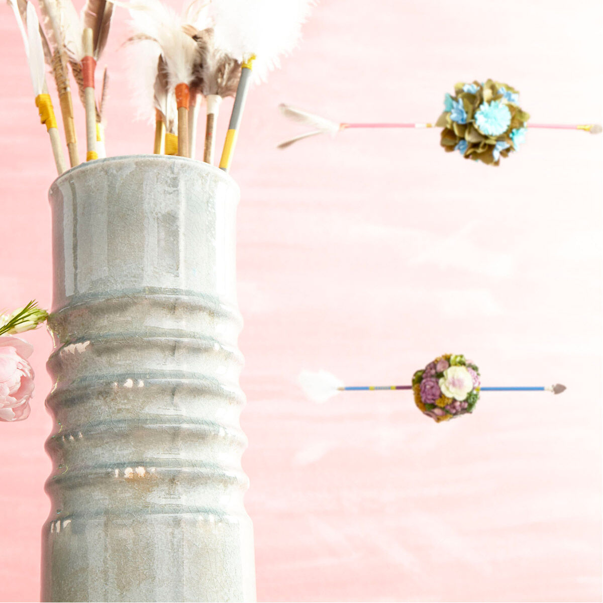 Accordion Green Crackle Planter, Small