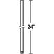 Fan Accessory Studio White Fan Downrod, 24in