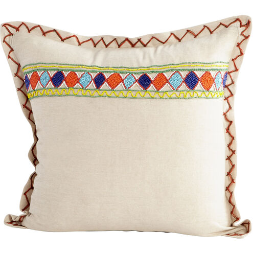 Ella 18 X 18 inch Tan Pillow Cover
