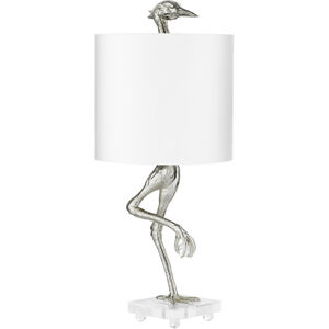 Ibis 35 inch 100.00 watt Silver Leaf Table Lamp Portable Light