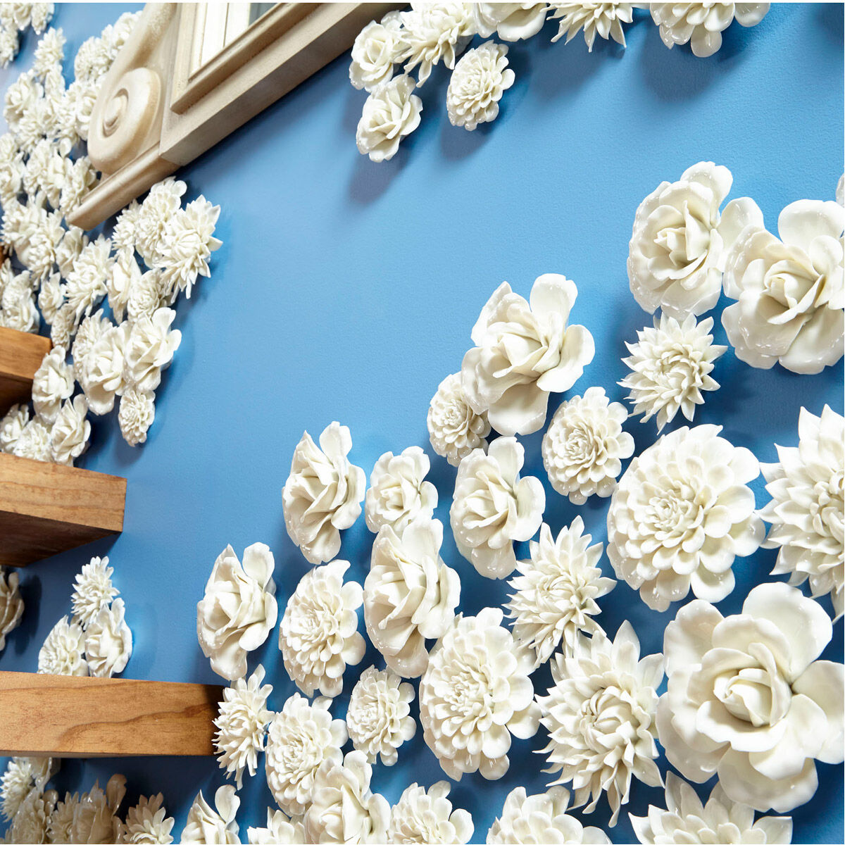 Blooming Parade Off White Glaze Wall Décor, Large