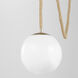 Rockport 1 Light 12 inch Aged Brass and Brown Pendant Ceiling Light