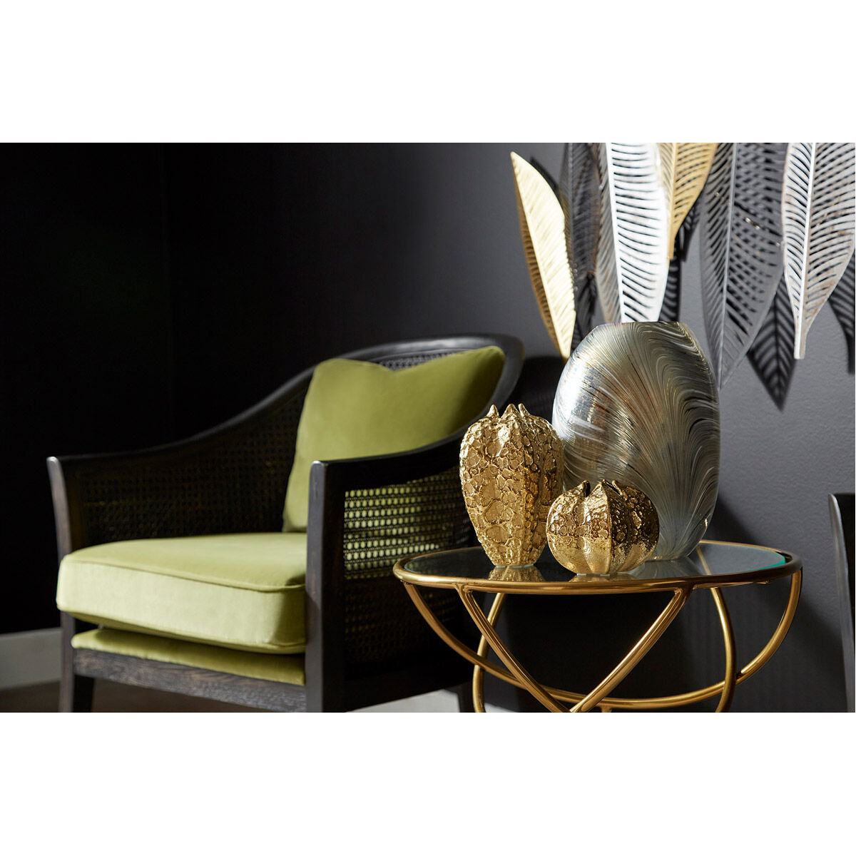 Gyroscope 19 inch Gold Side Table