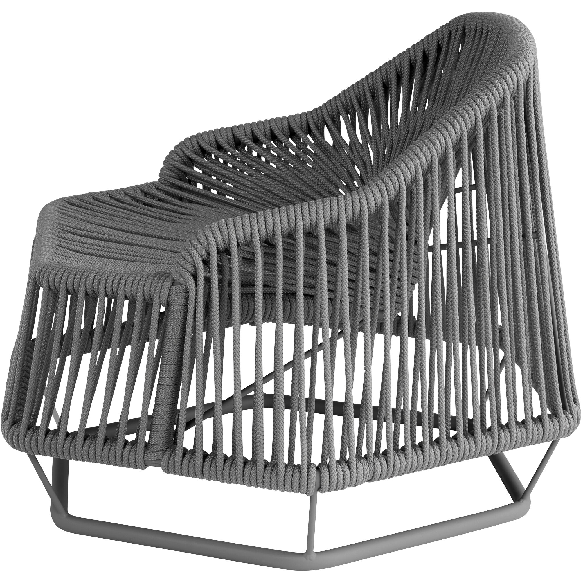 Hexagon Grey Arm Chair