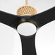 Shamal 60 inch Aged Brass with Matte Black Blades Ceiling Fan
