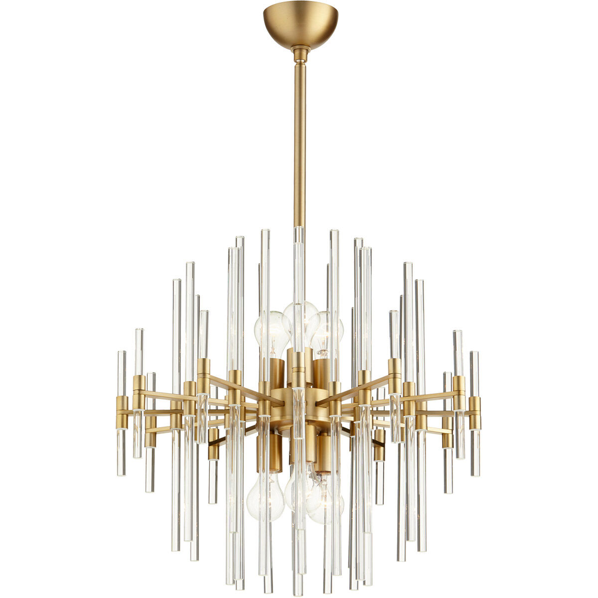 Quebec 6 Light 23 inch Aged Brass Pendant Ceiling Light, Small