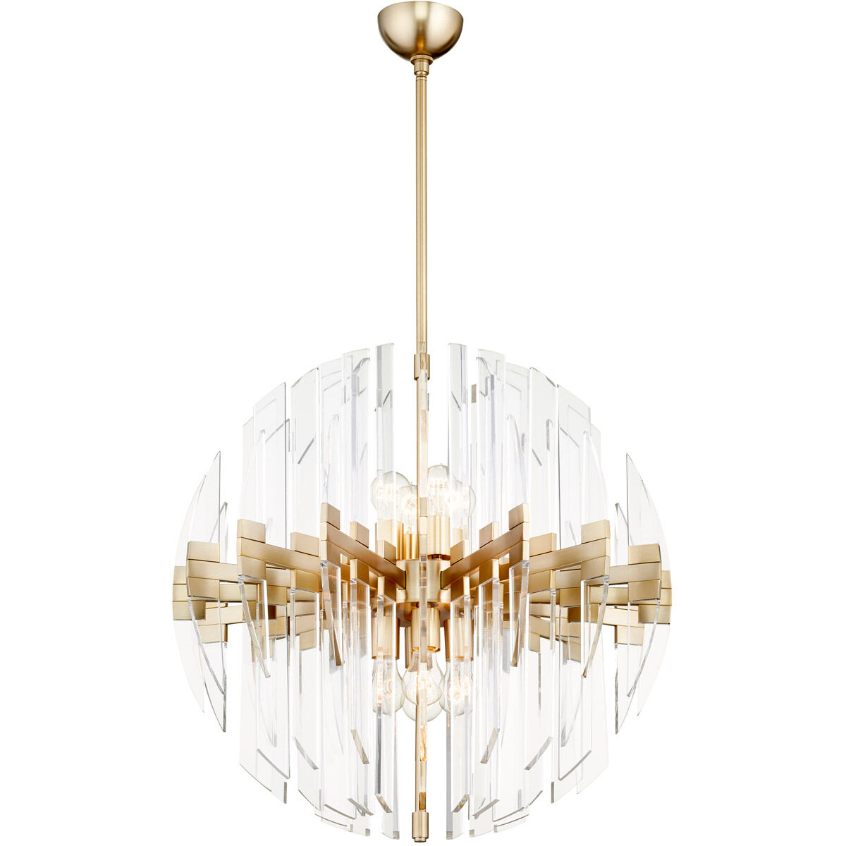 Zion 8 Light 27 inch Aged Brass Chandelier Ceiling Light