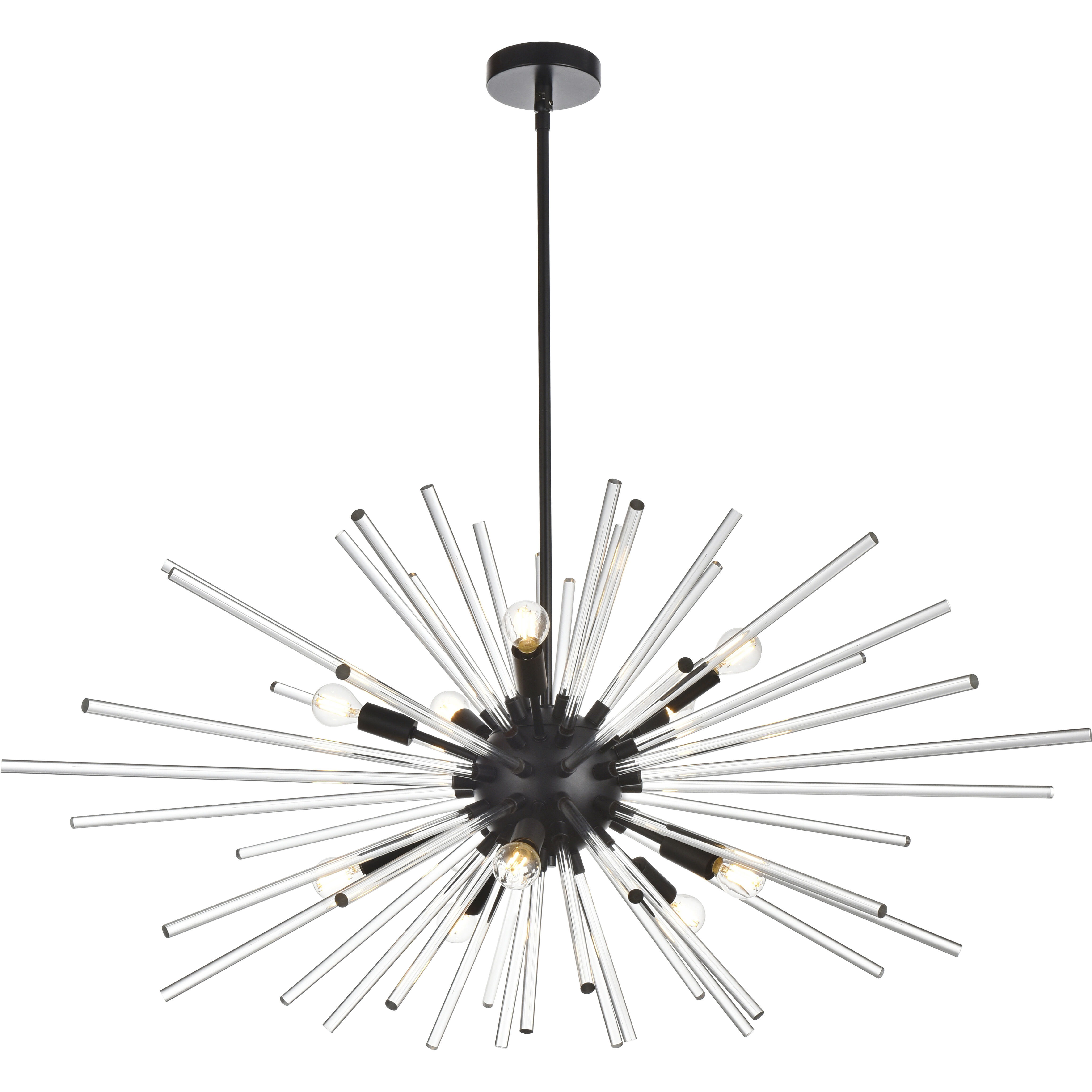 Sienna 10 Light 42 inch Black Pendant Ceiling Light
